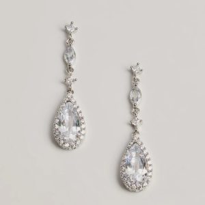 Memorable Dazzle Rhinestone Teardrop Earrings