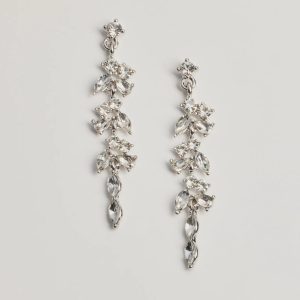 Twinkling Radiance Rhinestone Linear Earrings