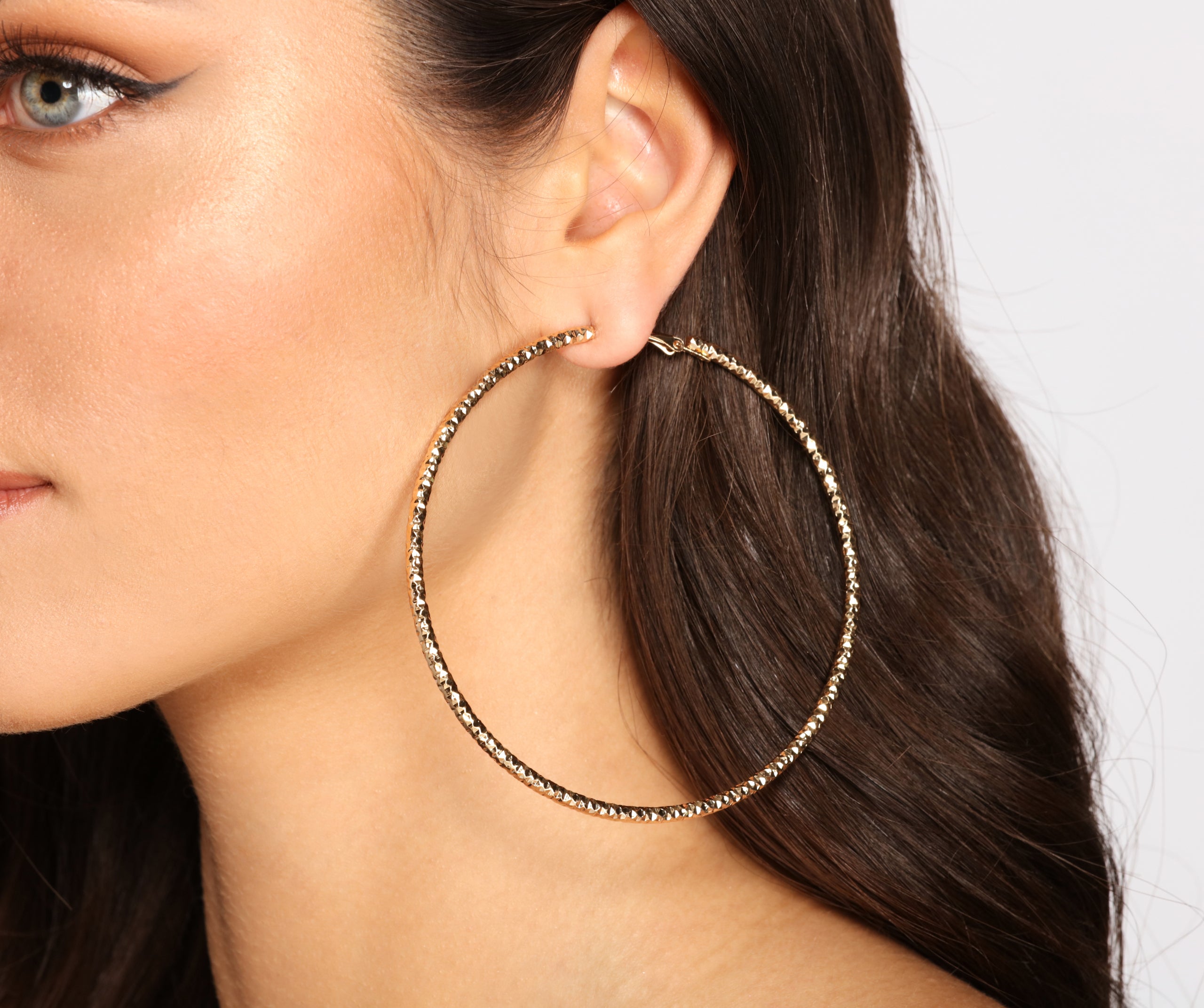 A Shimmering Trio Hoop Earring Set - Image 4