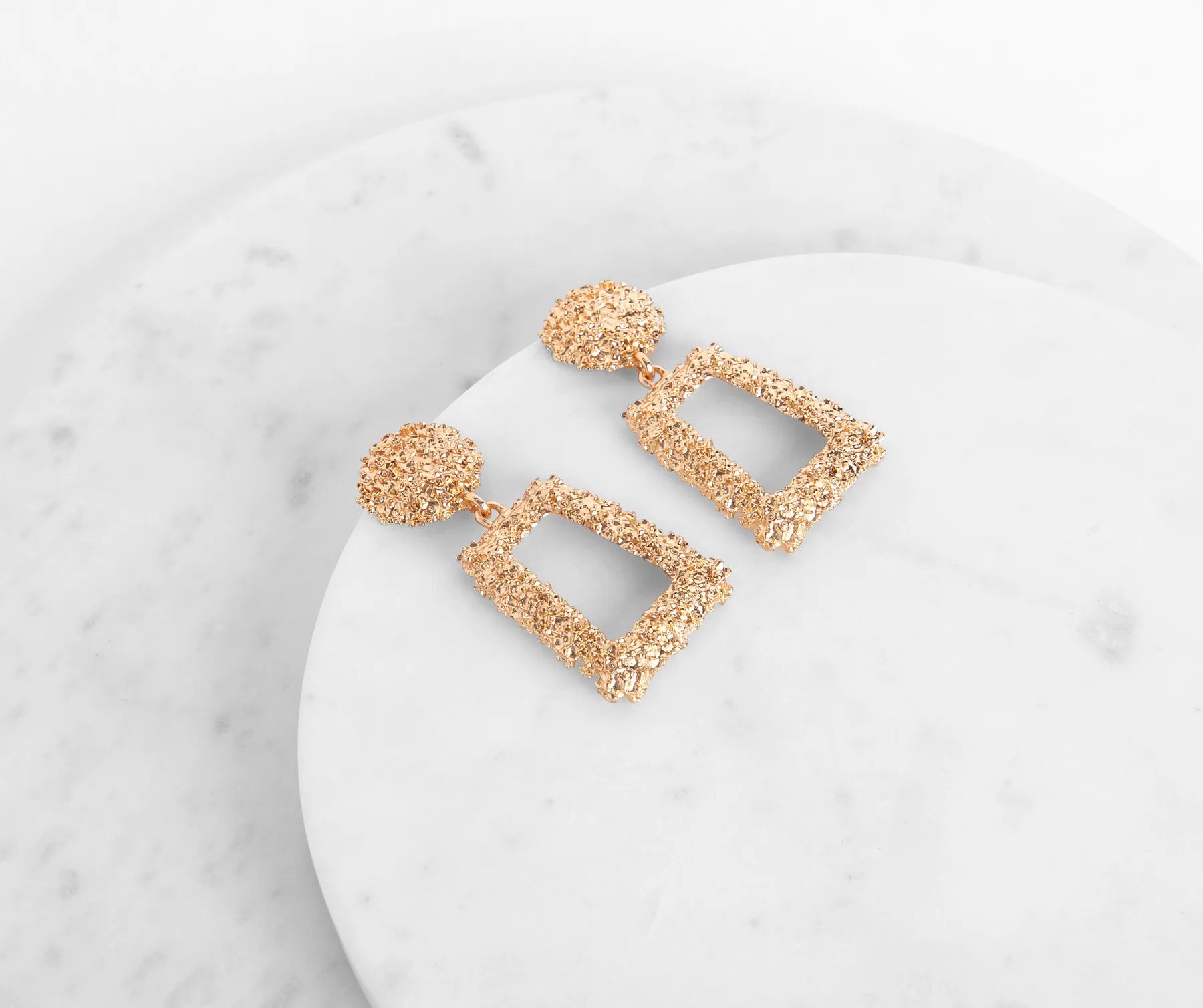 Glam Moment Textured Earrings - Image 3
