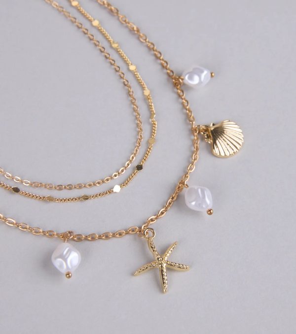 Mermaid Era Dainty Charm Necklace Set - Image 2