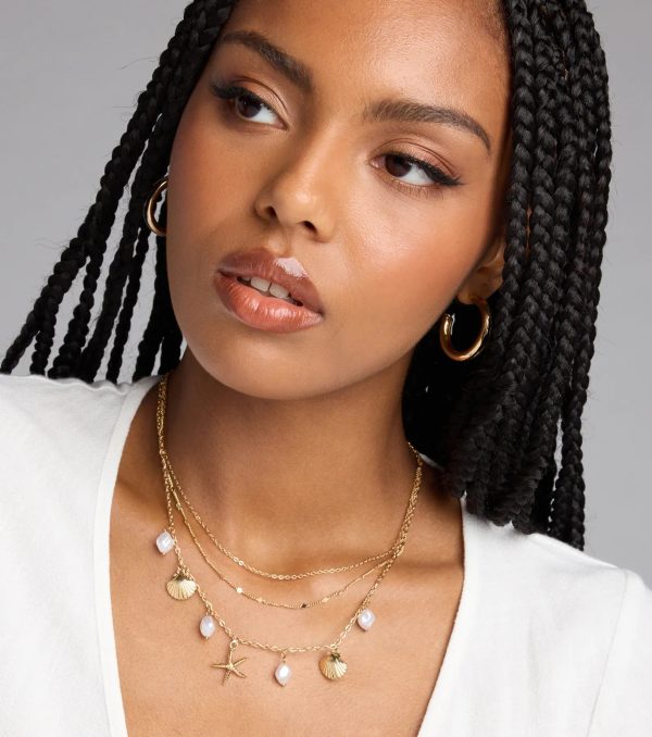 Mermaid Era Dainty Charm Necklace Set - Image 3