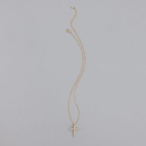 Divine Sparkle Cubic Zirconia Cross Necklace