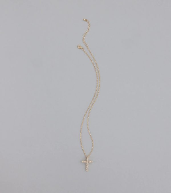 Divine Sparkle Cubic Zirconia Cross Necklace