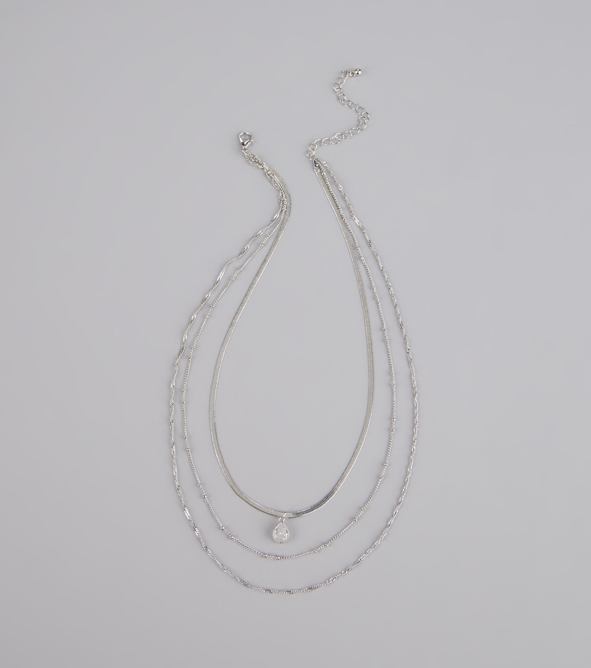 Layers of Luxe Teardrop Cubic Zirconia Necklace