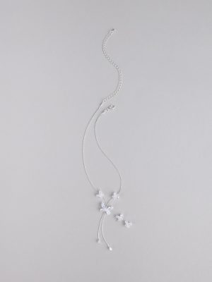 Forever Flutter Rhinestone Necklace And Earrings Set