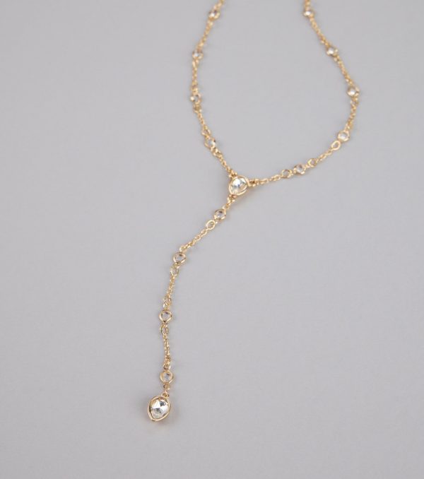 Dainty Glow Rhinestone Necklace - Image 3