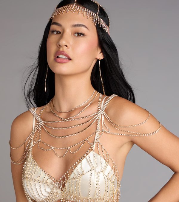 Starfall Rhinestone Body Chain - Image 2
