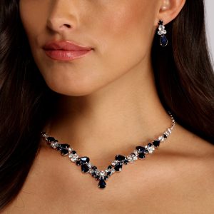 Royalty Rhinestone Necklace Set