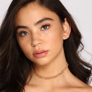 Shimmering Beauty Rhinestone Necklace And Earrings Set