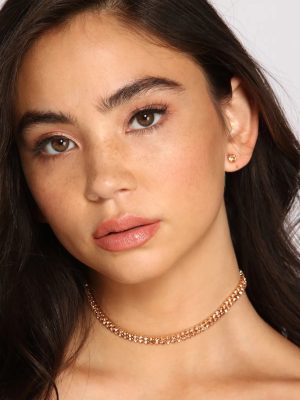 Shimmering Beauty Rhinestone Necklace And Earrings Set