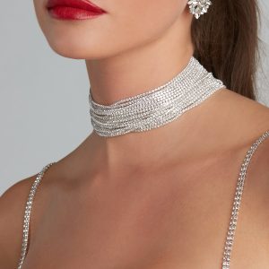 Glamorous Affair Rhinestone Choker Necklace