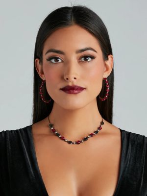 Divine Enchantment Hematite Rose Necklace