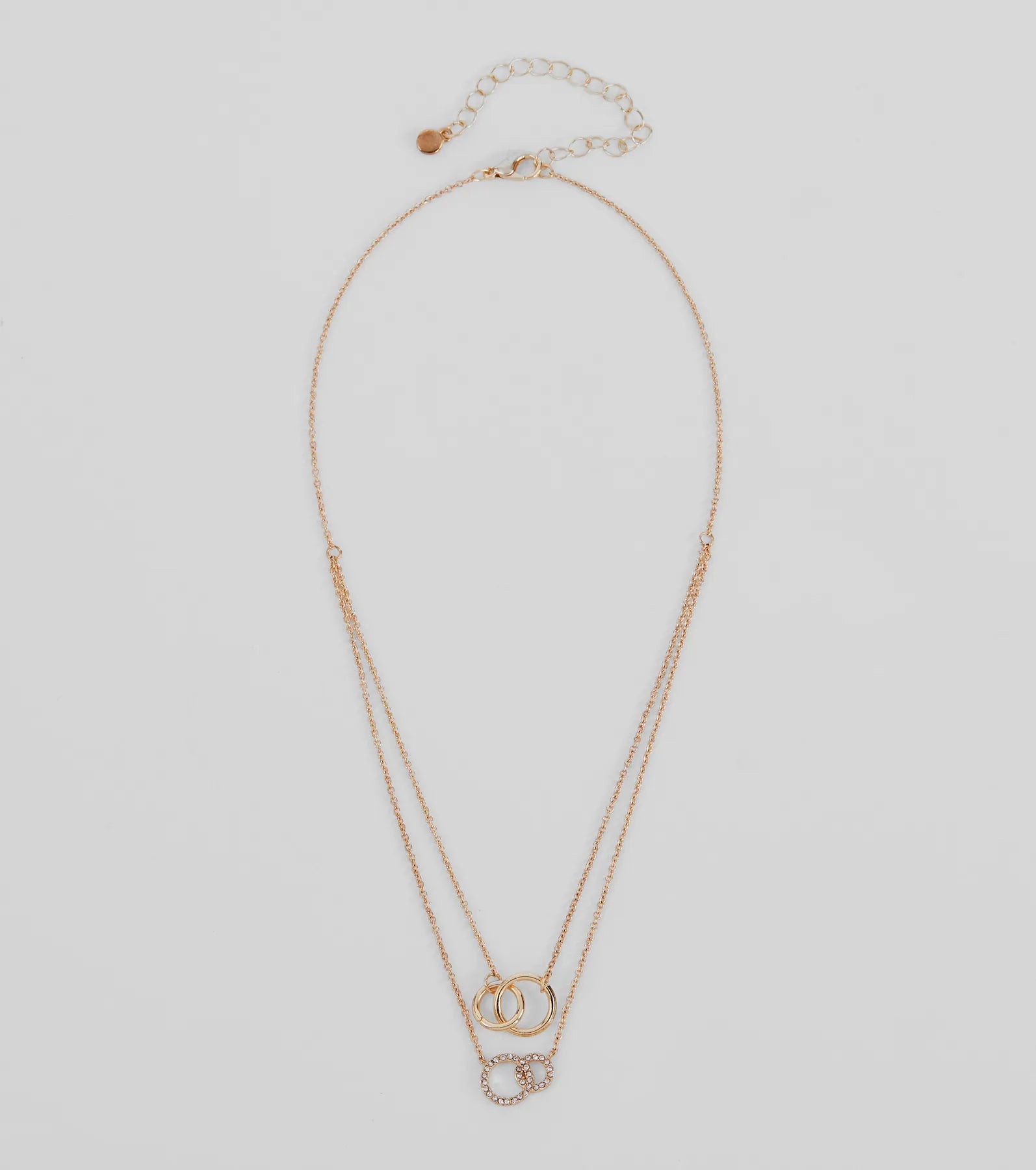 Perfect Dainty Layered Circle Charm Necklace - Image 3