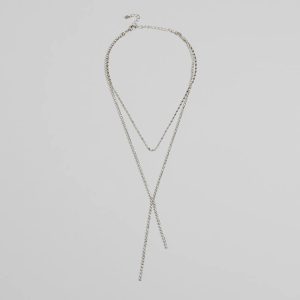 Chic And Dainty Rhinestone Layered Necklace
