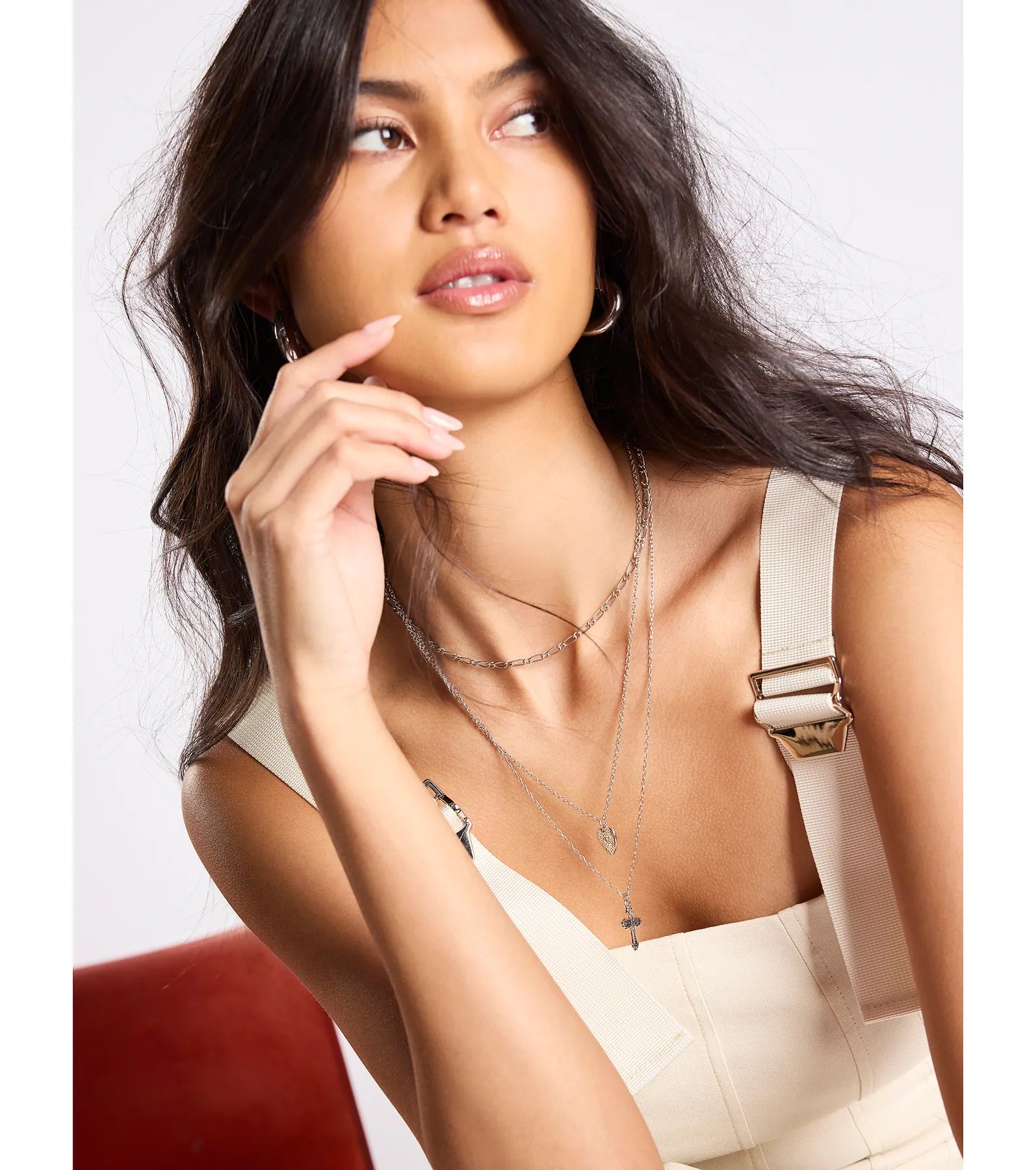Cross My Heart Layered Necklace - Image 5