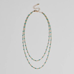 On Trend Layered Bead Necklace