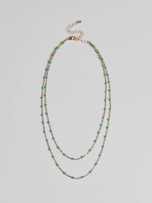 On Trend Layered Bead Necklace