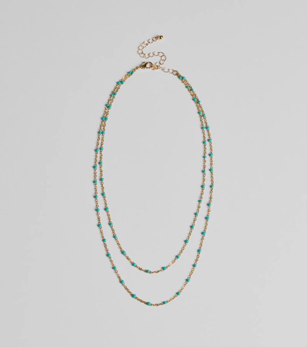 On Trend Layered Bead Necklace