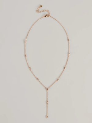 Dainty Glam Rhinestone Chain Necklace
