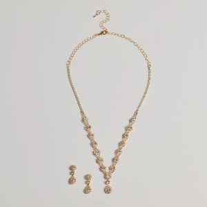 Time To Glow Rhinestone Necklace Set