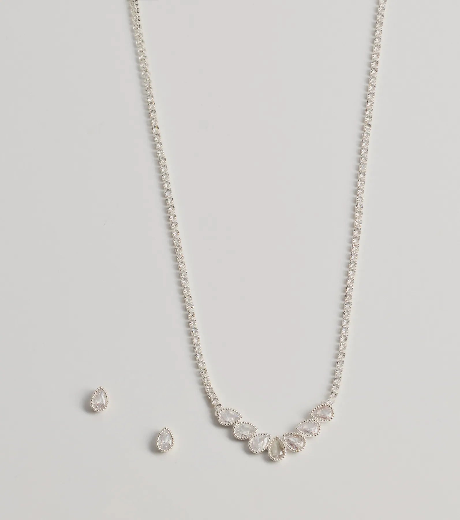 Unforgettable Luxe Cubic Zirconia Necklace Set - Image 2