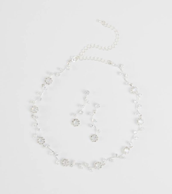 Floral Beauty Necklace And Earrings Set - Image 2