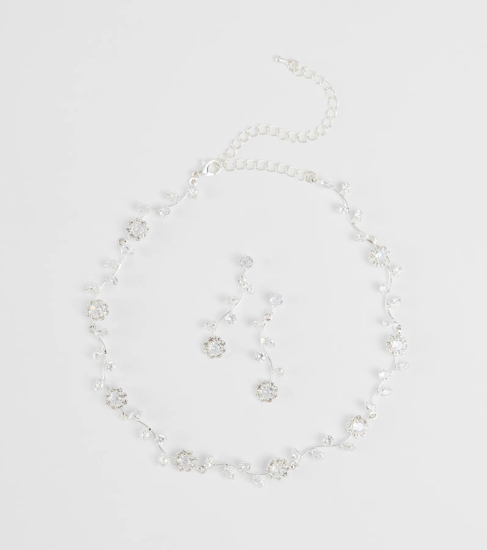 Floral Beauty Necklace And Earrings Set - Image 2
