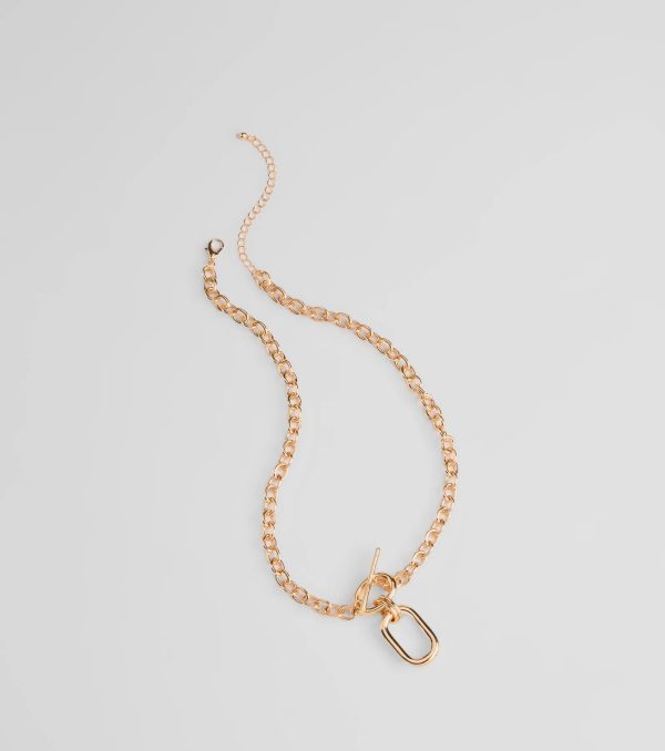 Extra Radiance Statement Toggle Chain Necklace - Image 2
