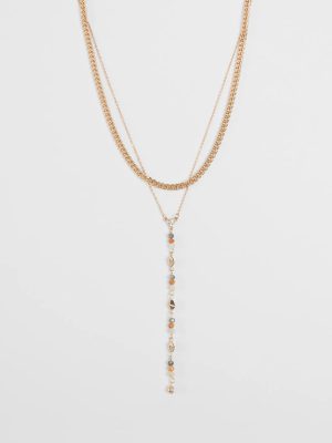 Charmingly Pretty Beaded Rhinestone Layered Necklace