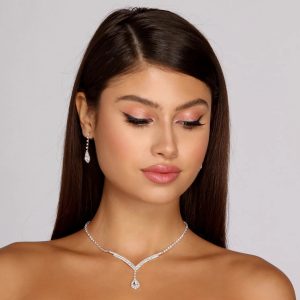 Teardrop Rhinestone Set