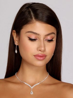 Teardrop Rhinestone Set