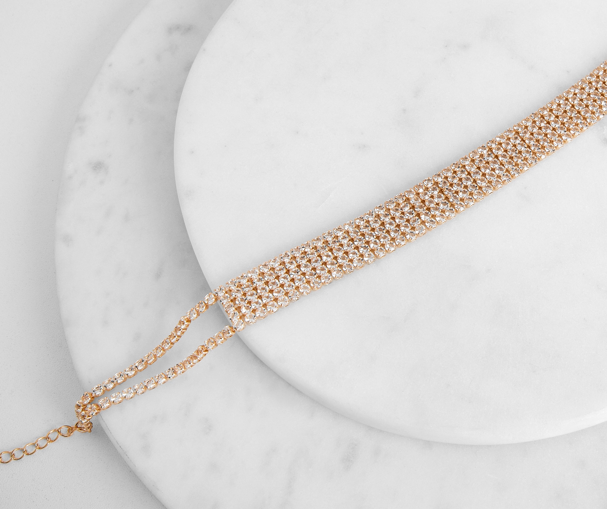Simple Glam Rhinestone Choker - Image 8