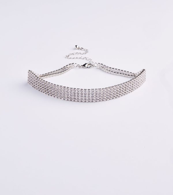 Simple Glam Rhinestone Choker - Image 2