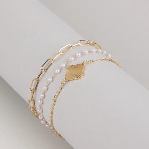 Lucky Layers Pearl Bracelet Set