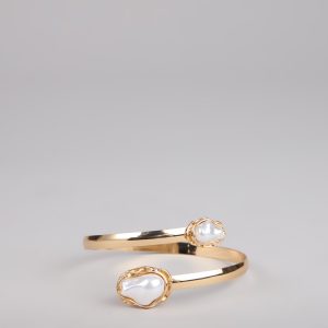 Luxe Aura Faux Pearl Arm Cuff