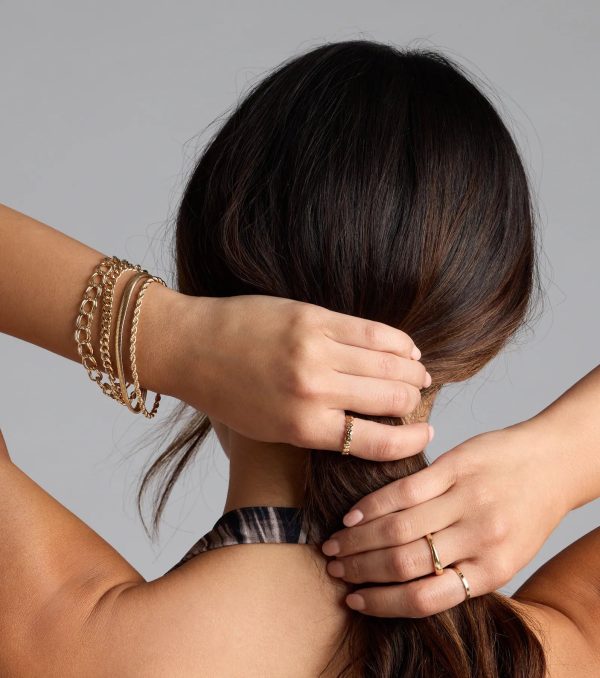 Trendy Love Chain-Link Bracelet Set - Image 2