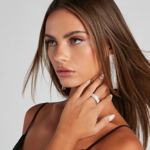 Stunning Glam Cubic Zirconia Statement Ring