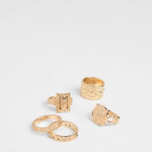 Effortless Glow Five-Pack Statement Rings