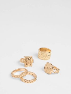 Effortless Glow Five-Pack Statement Rings