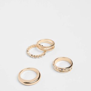 Simply Glam Rhinestone Ring Set