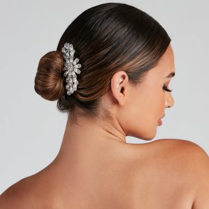 Pearl Luxe Rhinestone Hair Comb
