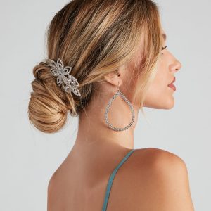 Floral Swoon Rhinestone Hair Comb