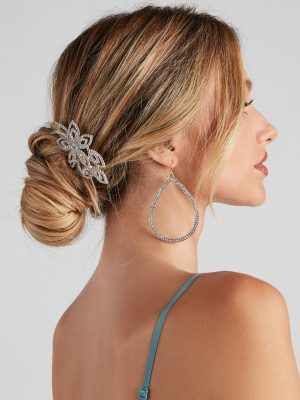 Floral Swoon Rhinestone Hair Comb