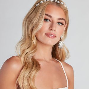 Boho Muse Rhinestone Pearl Halo