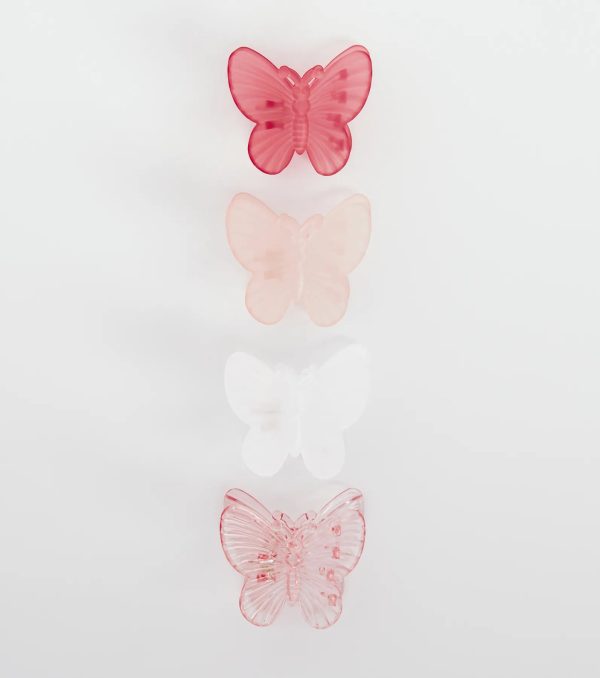 Flutter Around Butterfly Four Pack Hair Clips