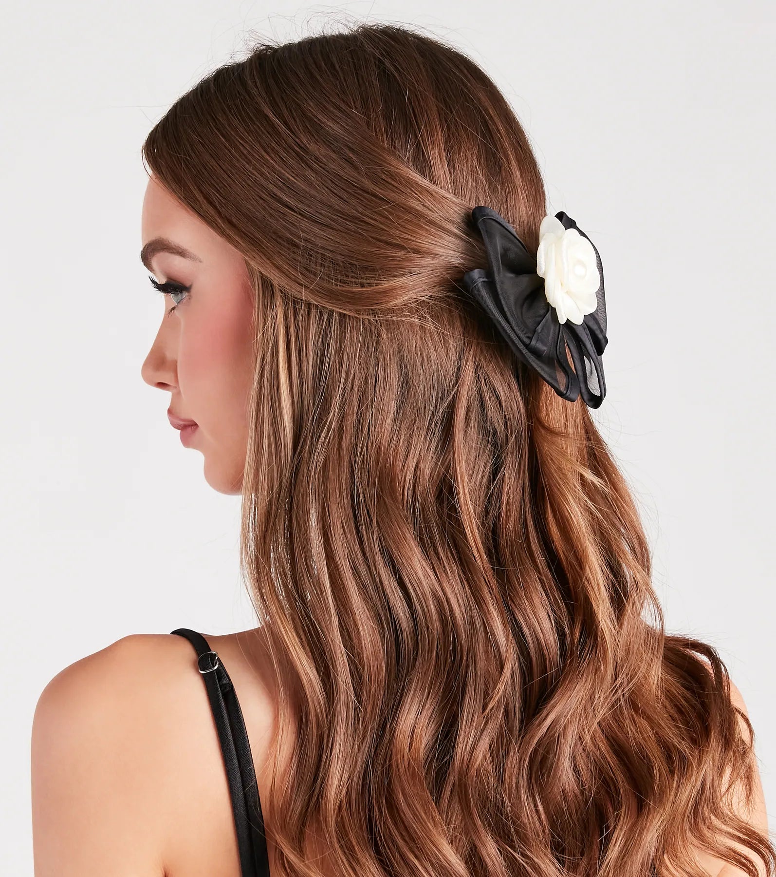 Adorable Trendsetter Rosette Bow Barrette - Image 2