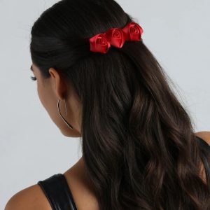 Timeless Satin Flower Rose Hair Clip