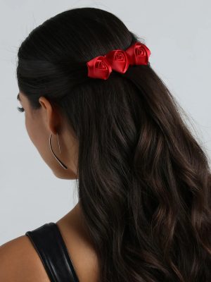 Timeless Satin Flower Rose Hair Clip