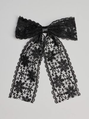Charming Cutie Floral Lace Hair Bow Barrette